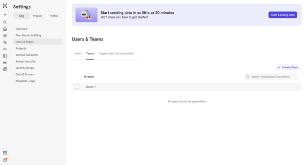 Mixpanel - Product Analytics screen