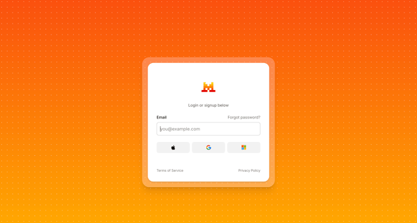 Login - Mistral AI screen