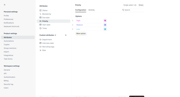 Attributes - Settings - Height from Height