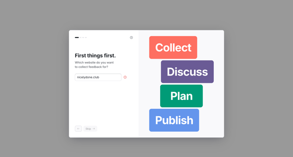 Organizations | UserJot screen