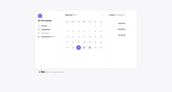 30-min meeting · · Rise Meet from Rise
