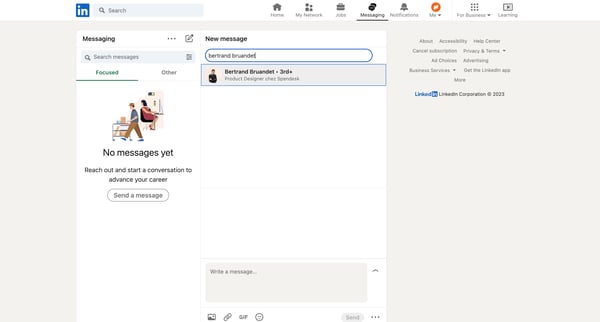 Messaging | LinkedIn screen