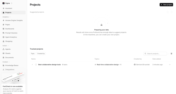 Profound | Answer Engine Optimization screen