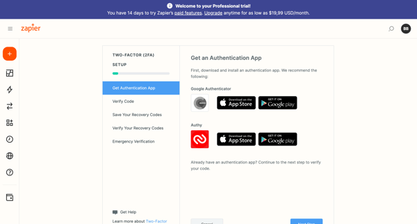 Zapier | The easiest way to automate your work Zapier screen