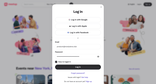 Meetup | Find Local Groups, Events, and Activities Near You screen