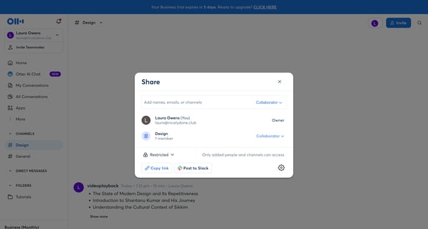 Otter Voice Meeting Notes - Otter.ai screen
