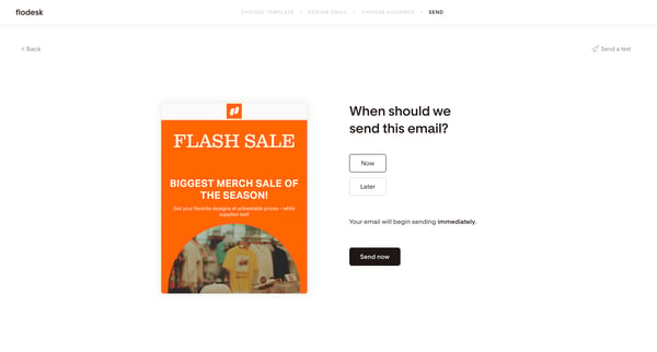 Bold sale announcement | Flodesk screen