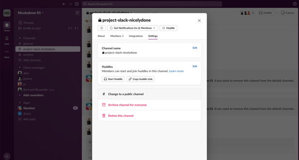 project-slack-nicelydone Channel - Nicelydone 01 - Slack screen