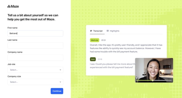 Maze screen