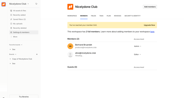 Members / Air screen