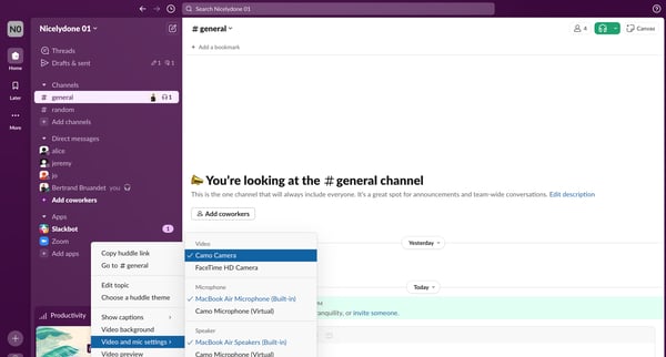 general Channel - Nicelydone 01 - Slack screen