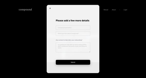 Compound - Financial Management for Startup Founders and Employee screen