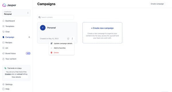 Campaigns - Jasper from Jasper
