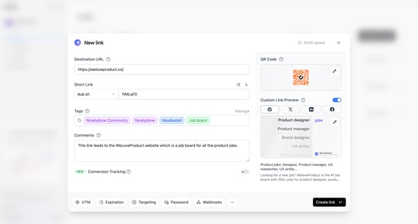 Dub.co - Link Management for Modern Marketing Teams screen