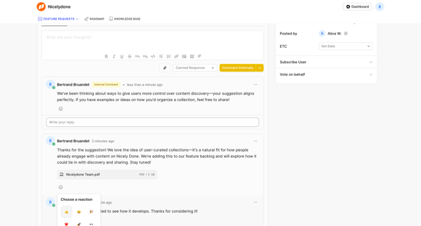 Feature Request: User-Curated Collections | Nicelydone screen
