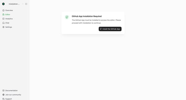 Editor - Mintlify screen