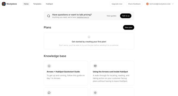 Plans – Arrows.to screen