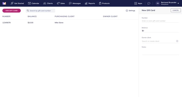 Mangomint App screen