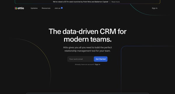 Attio the data-driven CRM screen