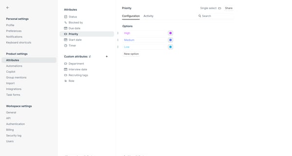 Attributes - Settings - Height from Height