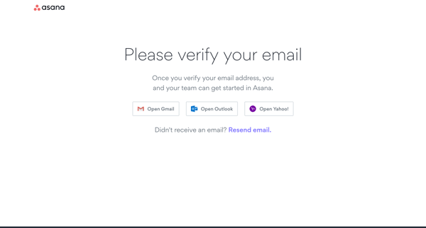 Please verify your email • Asana from Asana