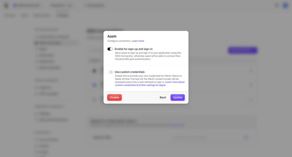 Dashboard | Clerk.com screen