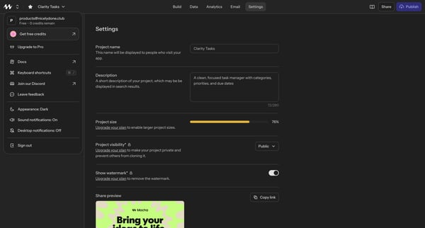 Mocha screen