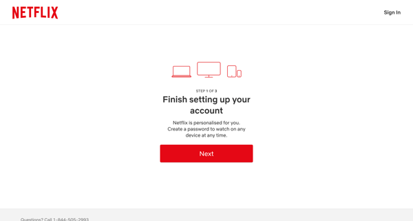 Netflix screen