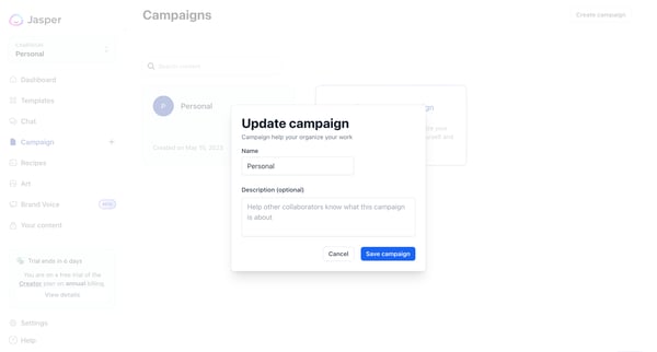 Campaigns - Jasper from Jasper