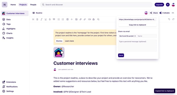 Customer interviews – Dovetail from Dovetail