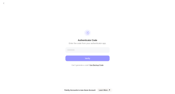Aave Account screen