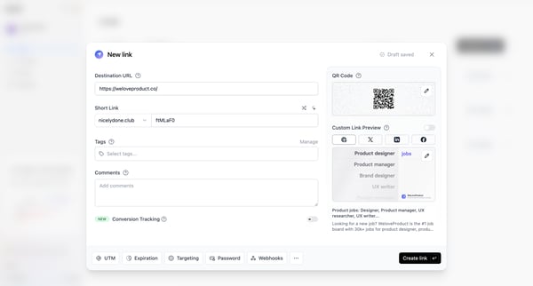 Dub.co - Link Management for Modern Marketing Teams screen