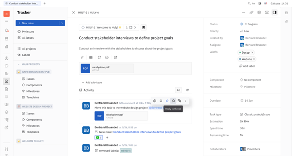 Conduct stakeholder interviews to define project goals - Nicelydone screen