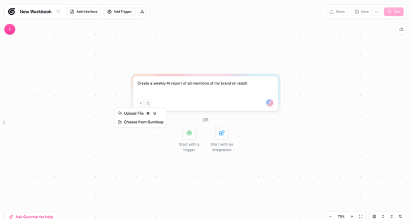 Gumloop | Automation Builder screen