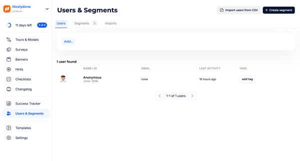 Users · Jimo screen
