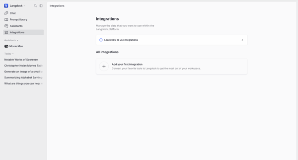 Integrations from Langdock