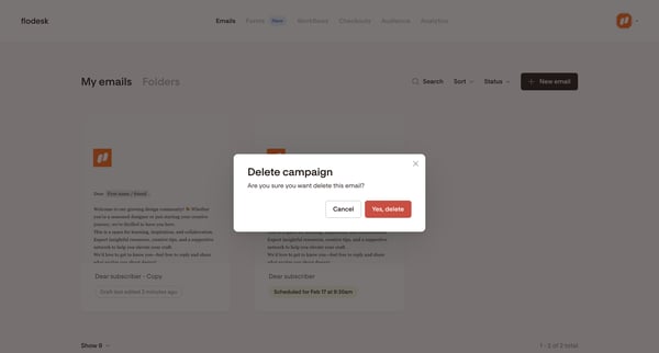 My emails | Flodesk from Flodesk