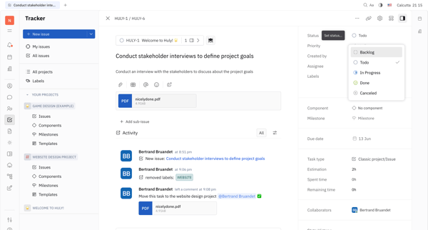 Conduct stakeholder interviews to define project goals - Nicelydone screen