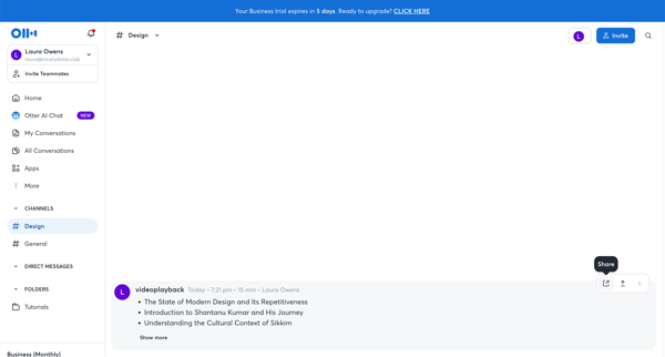 Otter Voice Meeting Notes - Otter.ai screen