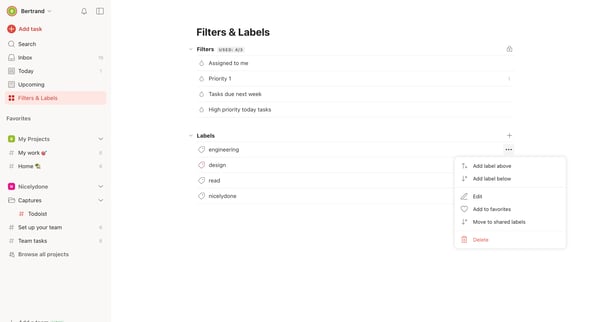 Filters | Labels – Todoist from Todoist