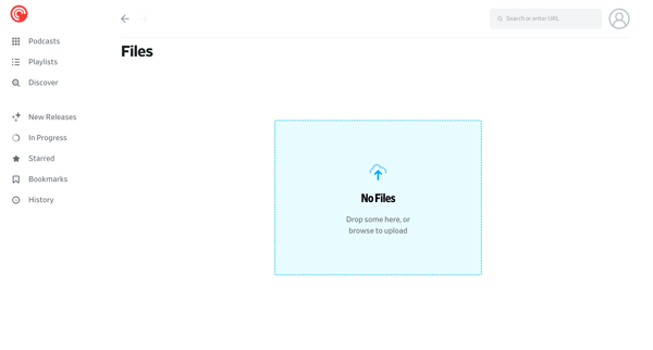 Files - Pocket Casts screen