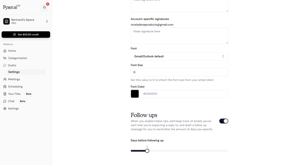 Fyxer AI screen
