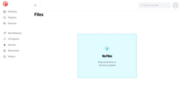Files - Pocket Casts screen