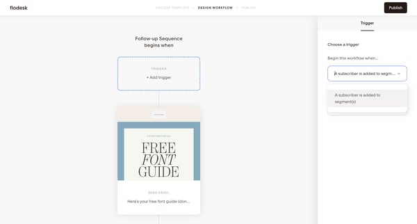 Follow-up Sequence | Flodesk screen