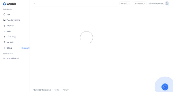 Getting Started | Bytescale screen