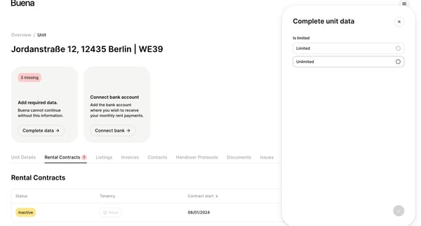 Buena | App screen