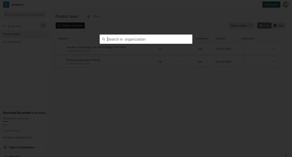 Typeform - Workspaces from Typeform