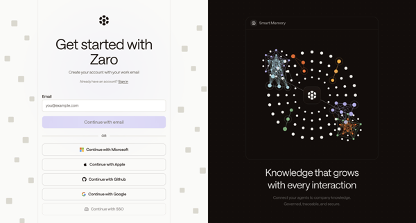 Zaro - The Context Layer for Enterprise AI screen