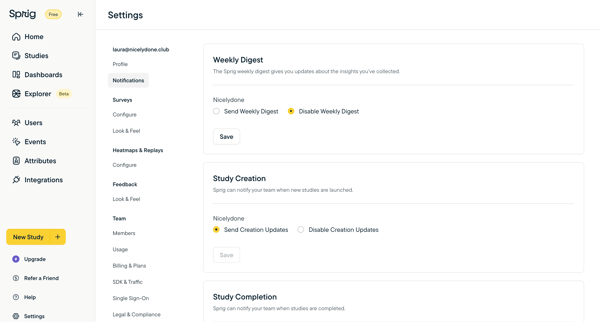 Sprig screen
