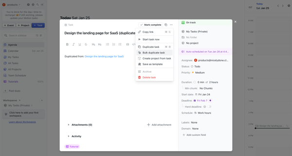 Design the landing page for SaaS (duplicate) - Motion screen